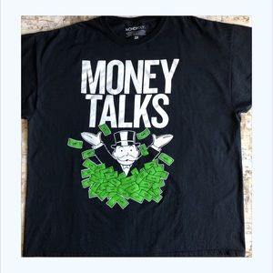 Money Talks Graphic T-shirt by Monopoly size 3X